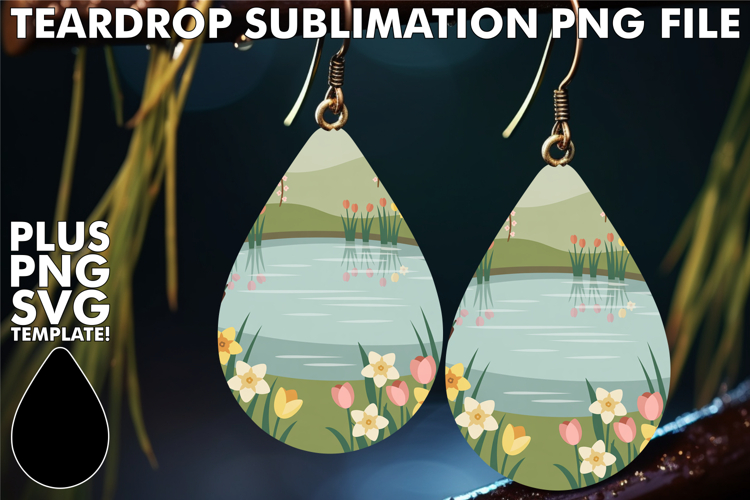 Timeless TEARDROP Earrings PNG, Spring