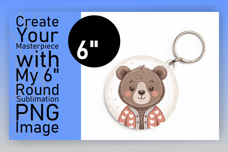 Charming Circle PNG Keychain Artwork , Valenines Animals