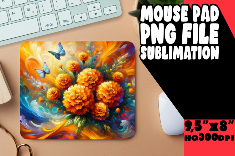 Joyful Desk Pad Sublimation Style, Flowers
