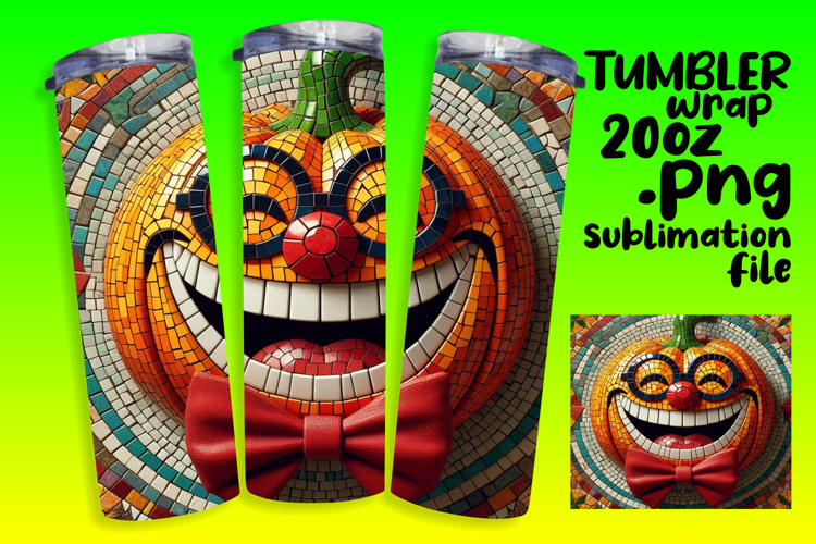 GREAT GIFT: 20oz Tumbler PNG , Cute Pumpkin