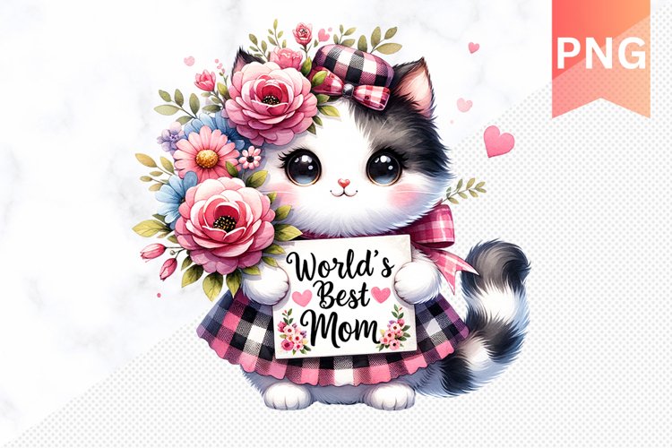 Worlds best mom Sublimation - Mothers Day Clipart PNG