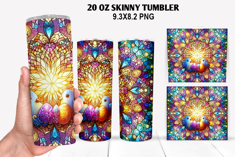 Skinny Tumbler 20oz Wrap Design, Easter Tumbler PNG Design