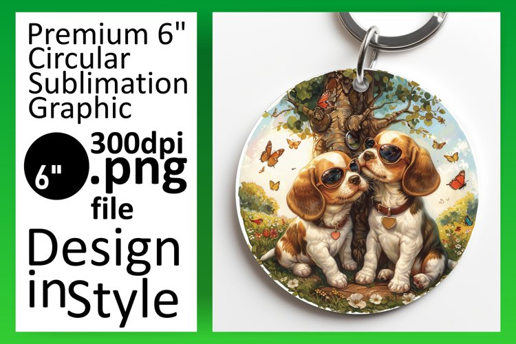 Adventure Companion Circle Design Sublimation Keychain PNG