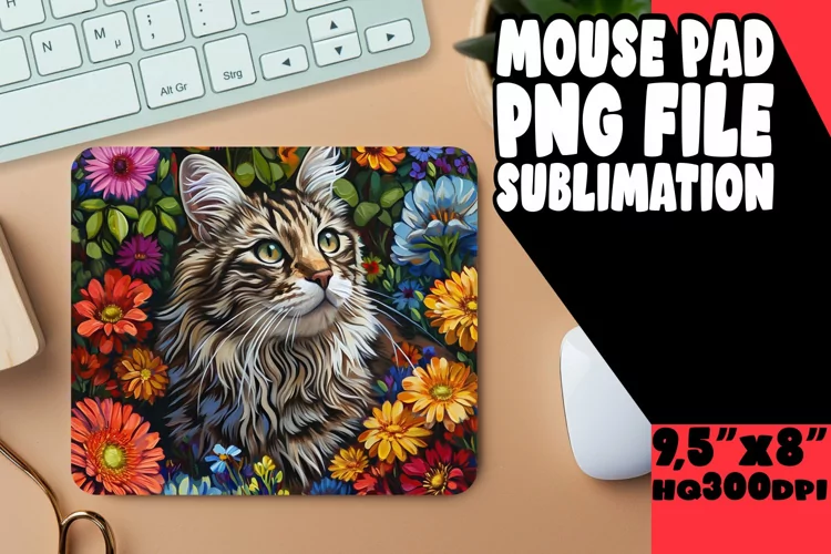 Funny Cat-Themed Sublimation Mat