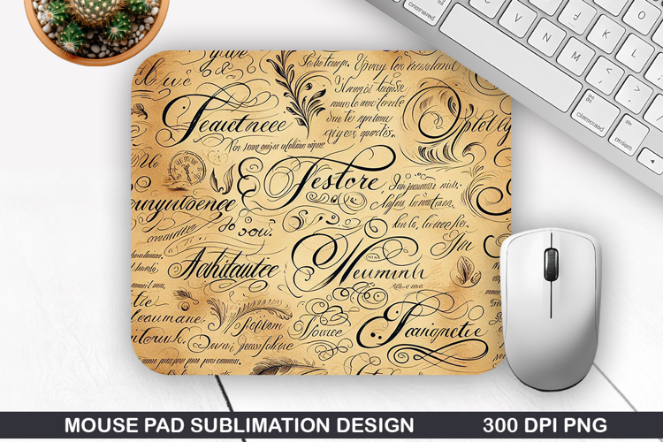 Vintage Mouse Pad Sublimation PNG Design - Mouse Pad PNG
