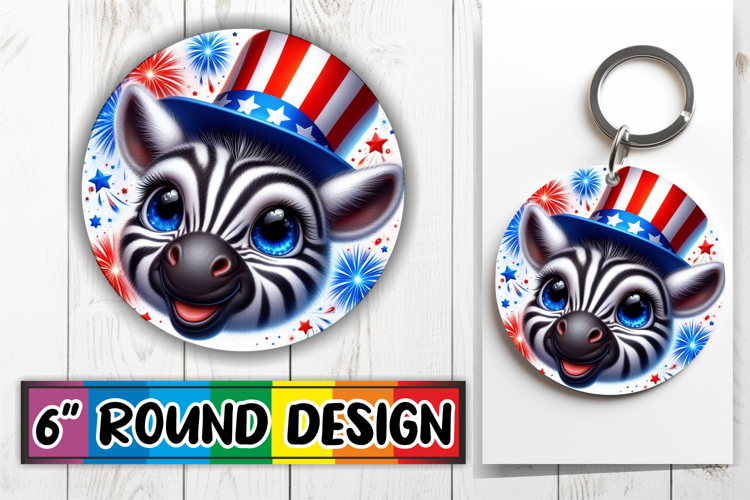 Cheerful Circle Car Coasters PNG, USA Animals