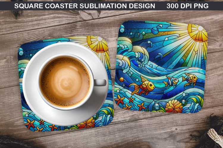 Summer Coaster Sublimation, Summer Coaster PNG Design