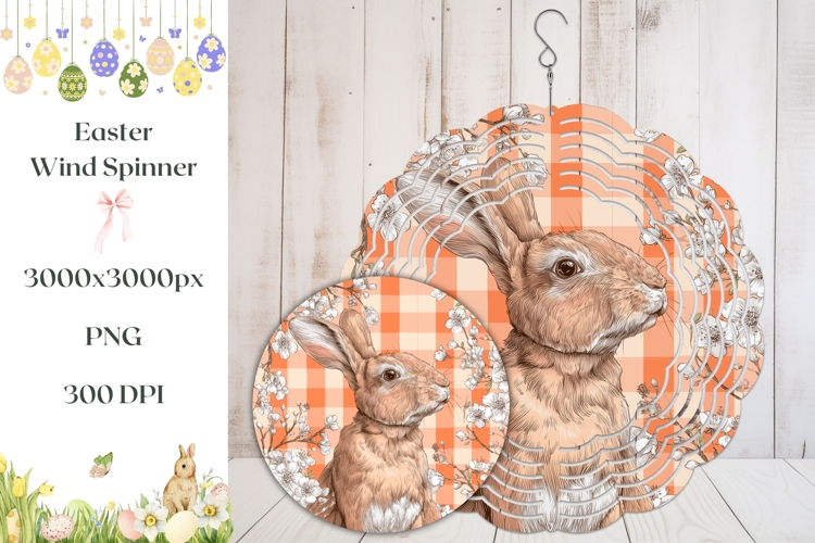 Easter Animals Wind Spinner, Floral Easter Wind Spinner