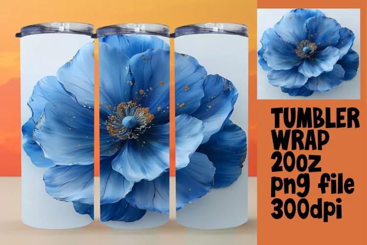 Blossom Burst: 3D Tumbler Design