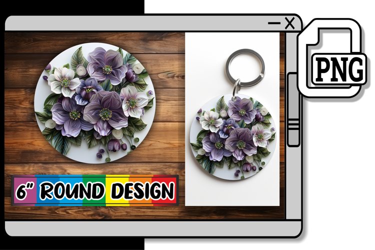 Dreamy Petal Keychain & Coaster example image 1