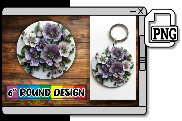 Dreamy Petal Keychain & Coaster