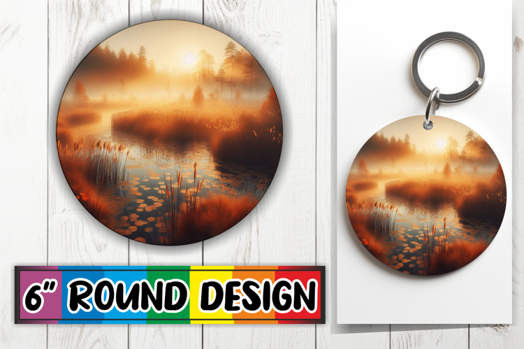 Cheerful Round Design Sublimation PNG, Autumn