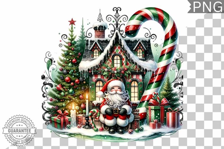 Christmas Santa Sublimation - Clipart PNG Design example image 1