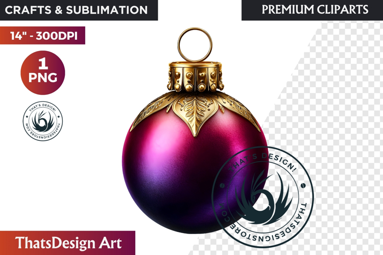 Christmas Baubles Clipart, Festive Holiday Ornaments PNG