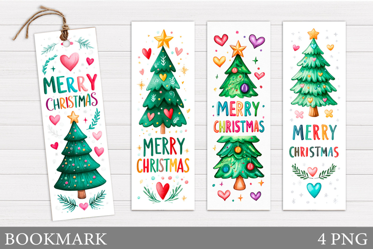 Christmas Tree Bookmark. Christmas Bookmark Sublimation