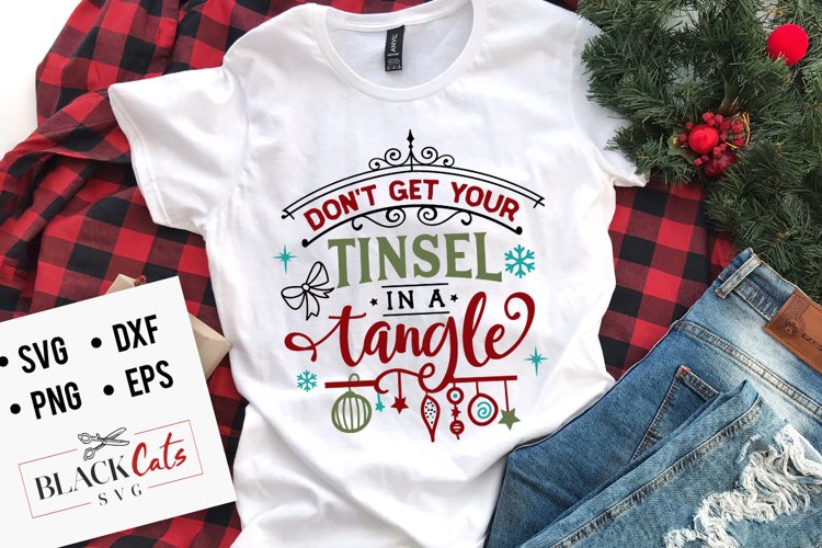 Don't get your tinsel in a tangle SVG example image 1