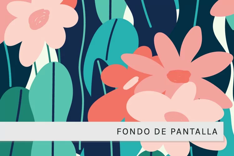 Flores y Hojas Coloridas Para Fondo de Pantalla