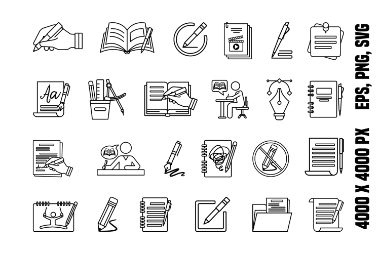 Line Writing Icons