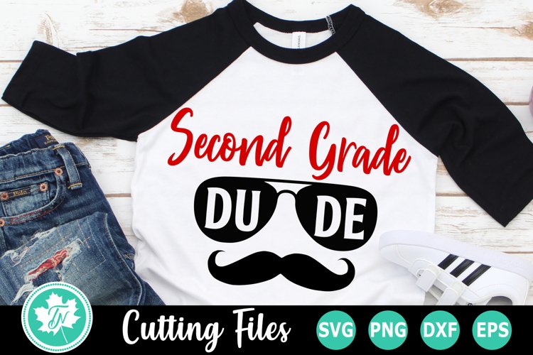 Second Grade Dude - A School SVG Cut File example image 1