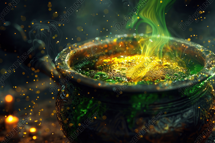 Green Cauldron Background Wallpaper