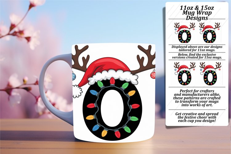 Elegant 11oz Mug Wrap Png Design , Christmas