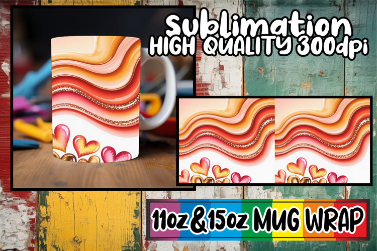 Inspired dreams sublimation mug wrap, Pattern