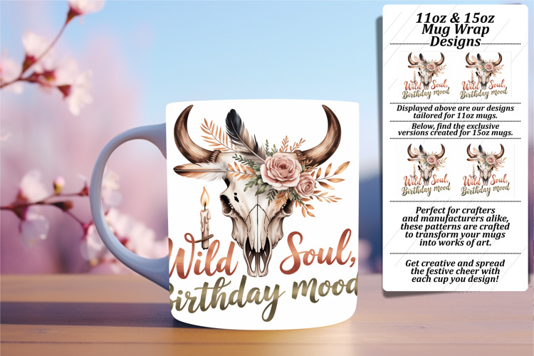 Trendy 15oz Mug Wrap Png Design , Girl Quote
