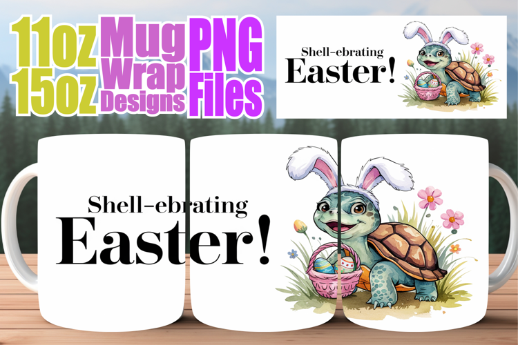 Lovely moments sublimation mug wrap, Easter