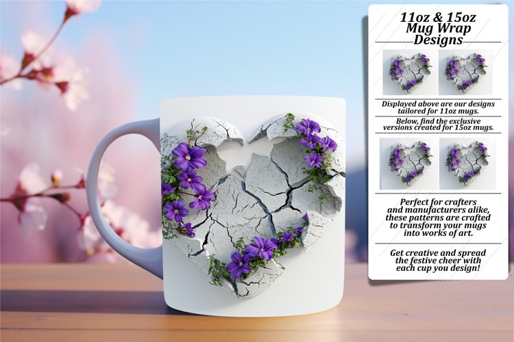 Enchanted Affection: Sublimation Heart Mug example image 1