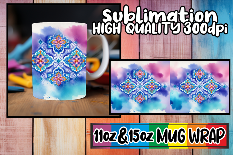 Heartwarming days sublimation print wrap, Watercolor Pattern