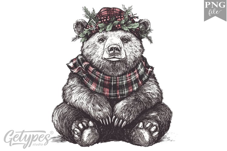 Christmas Bear Clipart Image 11