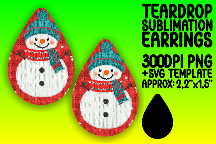 Lovely Teardrop Design for Craft Projects , Snowman