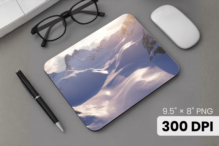 Winter Wonderland Snowflake PNG, Icy Tree Mouse Pad Design