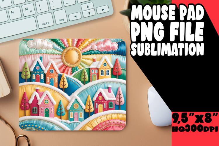 Whimsical Mouse Pad Design Sublimation, Holiday