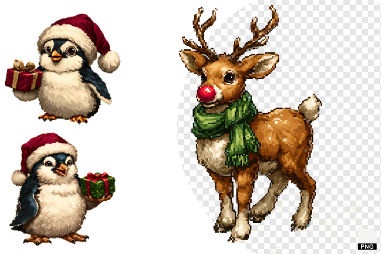 Pixel Art Christmas Clipart
