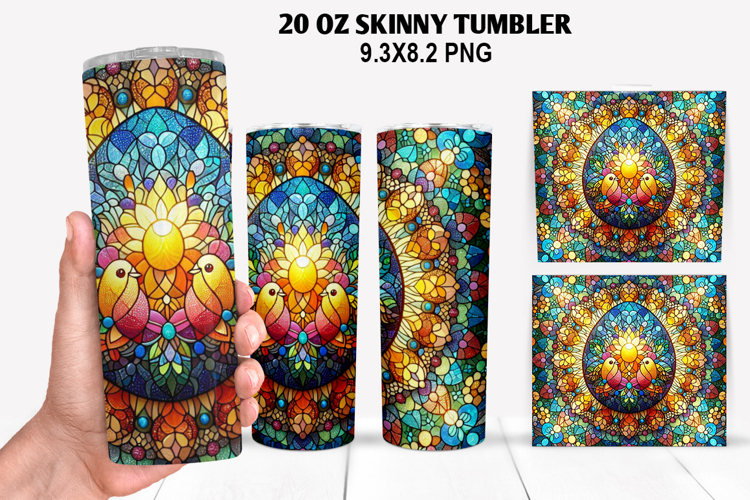 Skinny Tumbler 20oz Wrap Design, Easter Tumbler PNG Design
