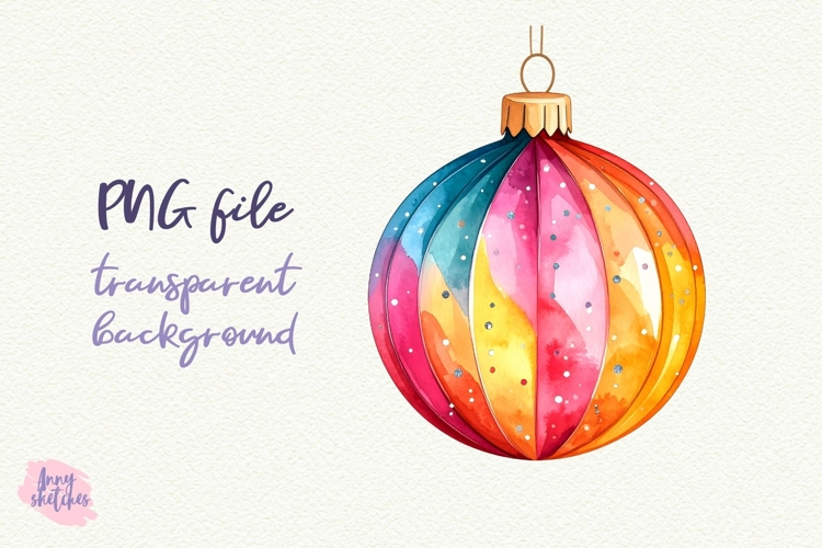 Retro Christmas Ornament Clipart Groovy Disco PNG