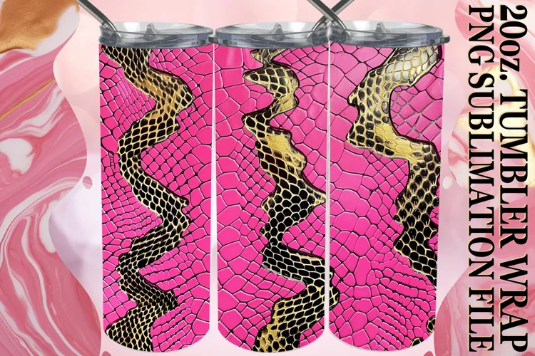 Patterned 3D Design Tumbler Wrap