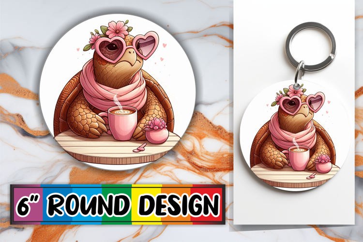Joyful Circle Ornaments PNG Magic, Turtle