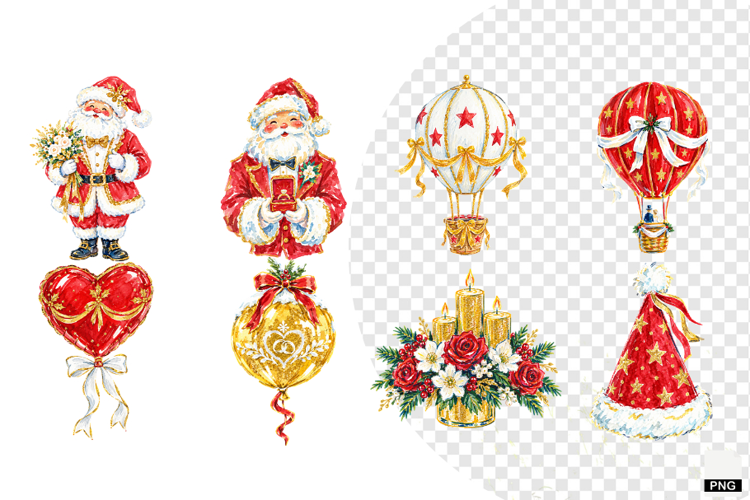 Wedding Party In Christmas Clipart