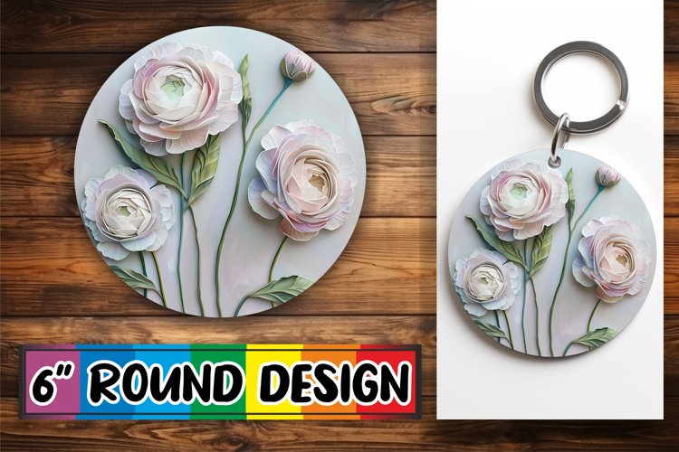 Blossom Paradise: Sublimation Circle Design example image 1