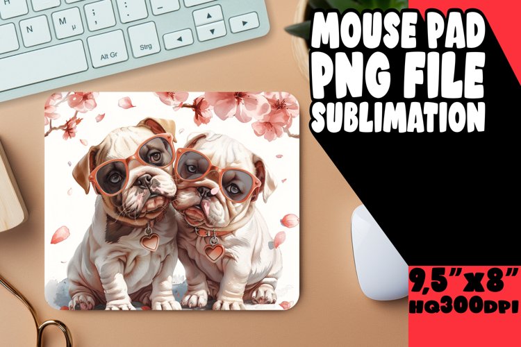 Mountain Hiking Dog Mouse Pad Sublimation
