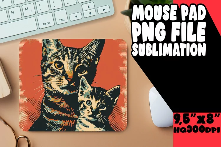 Whimsical Feline Sublimation Mat