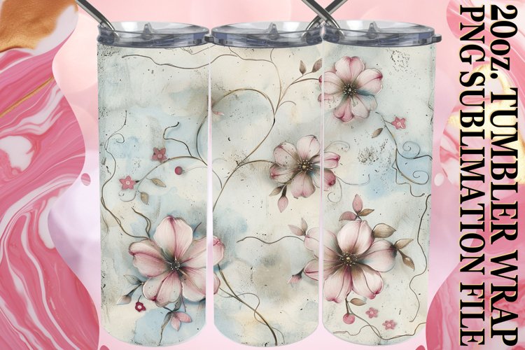 SprColorful Flower Fling Tumbler, Whimsical Delight example image 1