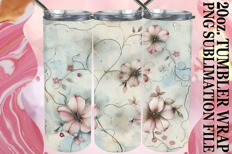 SprColorful Flower Fling Tumbler, Whimsical Delight