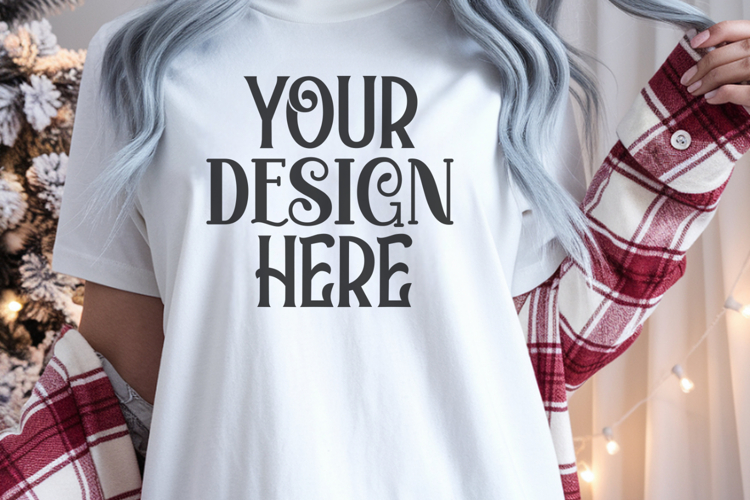 White Tshirt Mockup Image 7