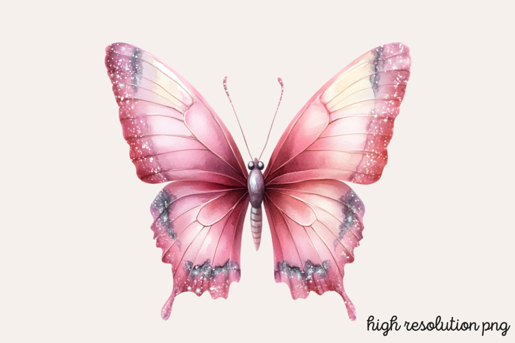 Pink Butterfly Clipart Image 14