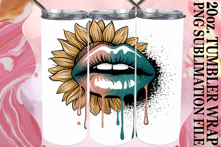 Sweet Sublimation 20oz tumbler wrap, Dripping Lips