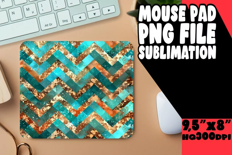 Sparkly Colorful Stripes Mouse Pad