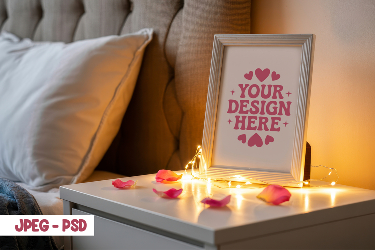 Valentine Minimal Mug PSD JPEG Mockup